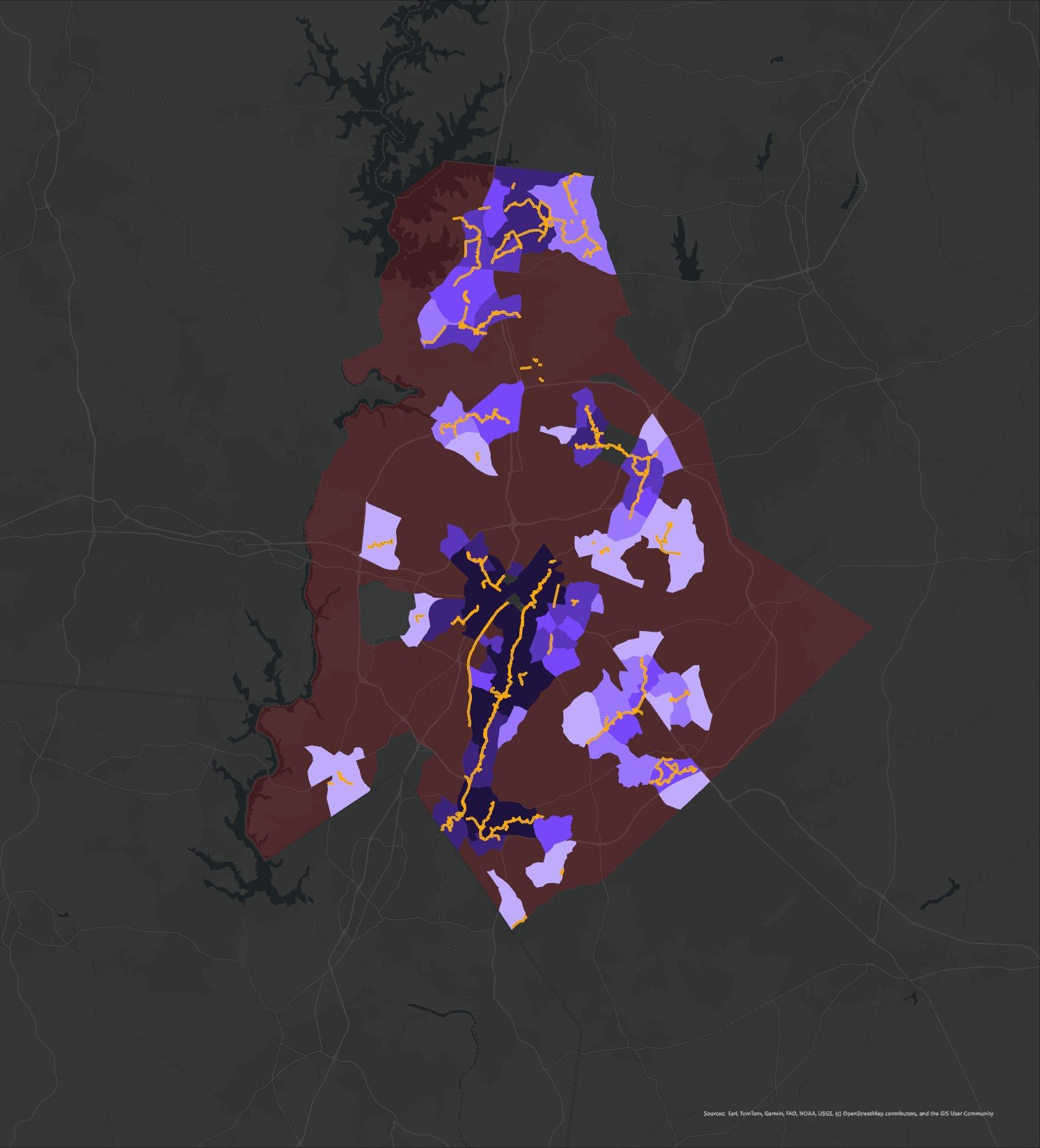 Greenway accessibility map