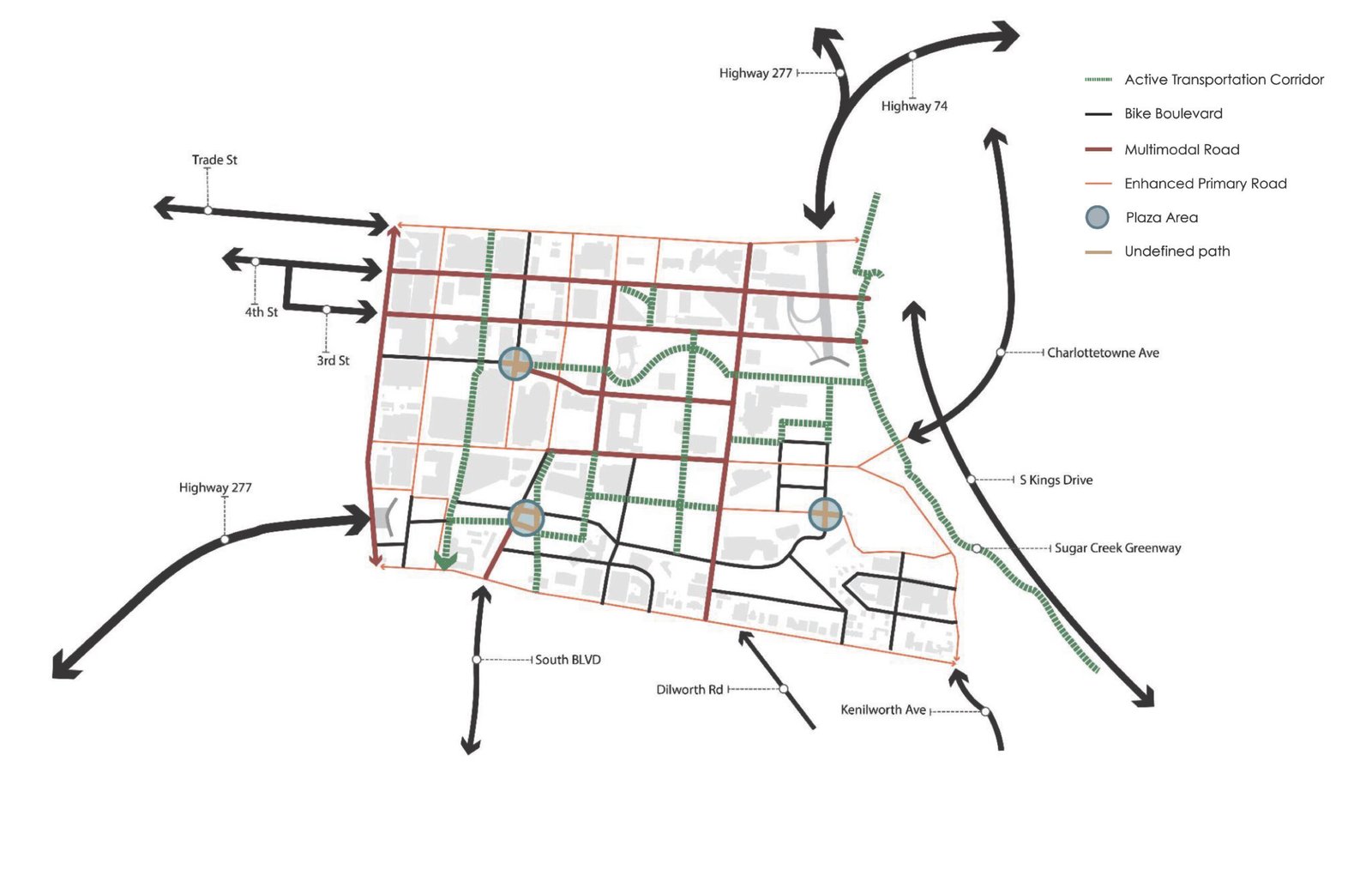 Charlotte transit network diagram