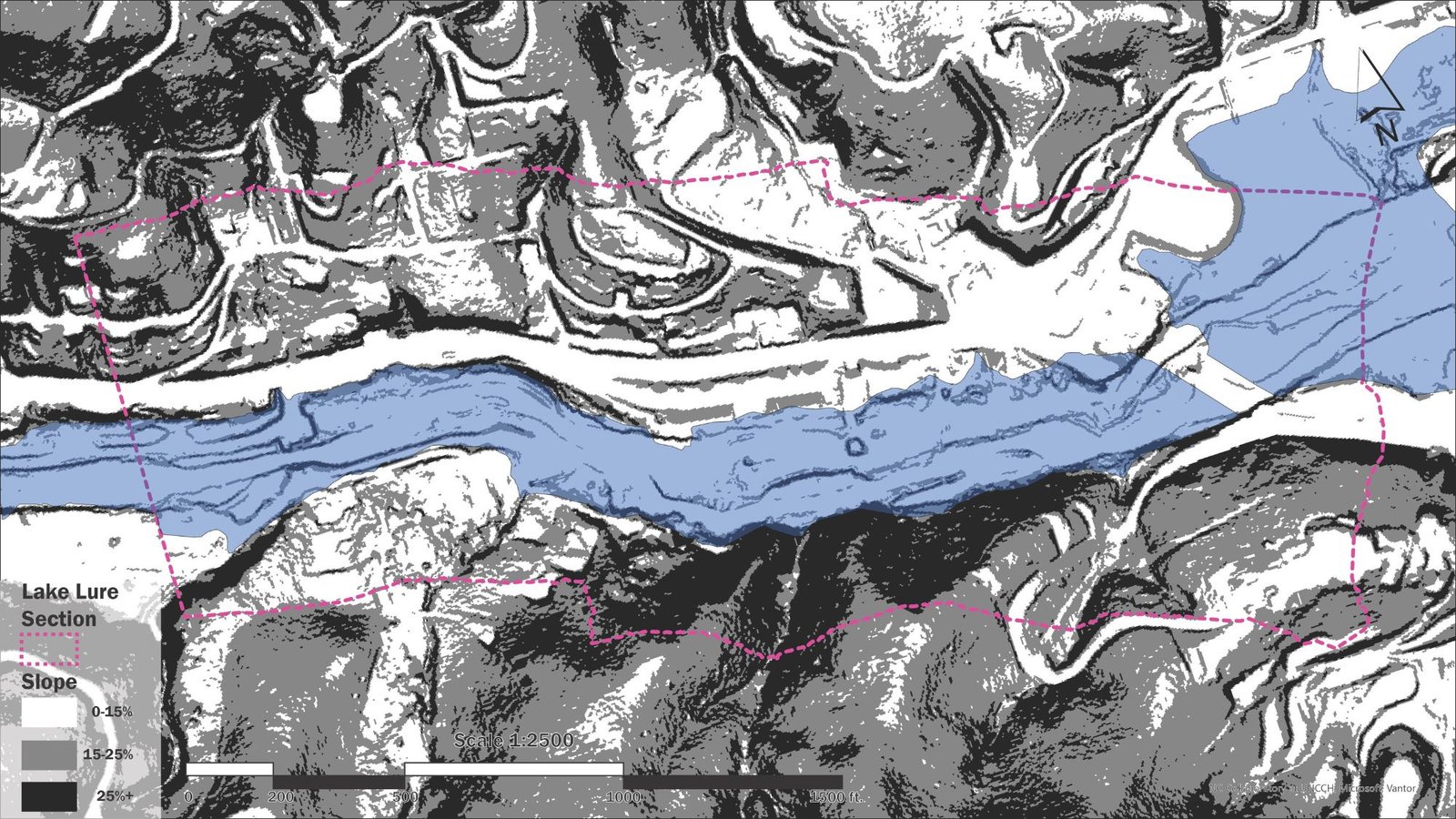 Topographic map of Chimney Rock site